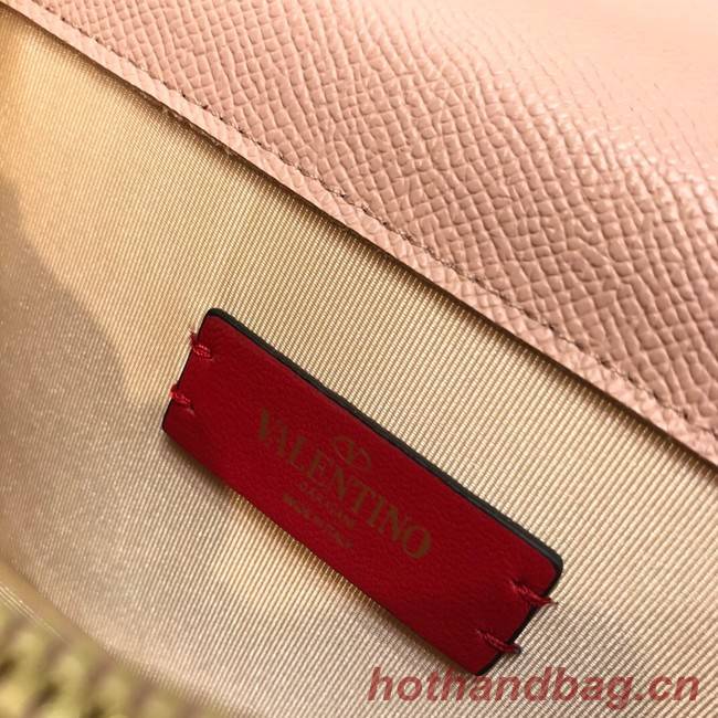 VALENTINO GARAVANI Stud Sign Grained Calfskin mini Shoulder Bag 0690 pink