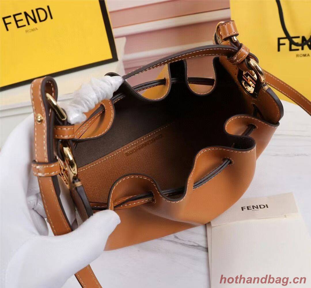 FENDI TOUCH leather bag 8BS059 Caramel