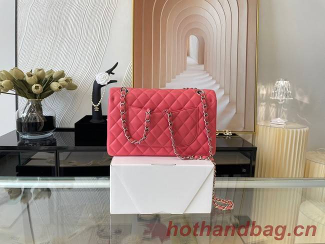 Chanel classic handbag Lambskin&silver Metal 01112 pink