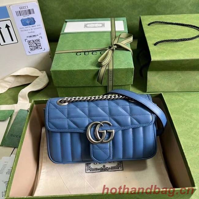 Gucci GG Marmont matelasse mini bag 446744 blue