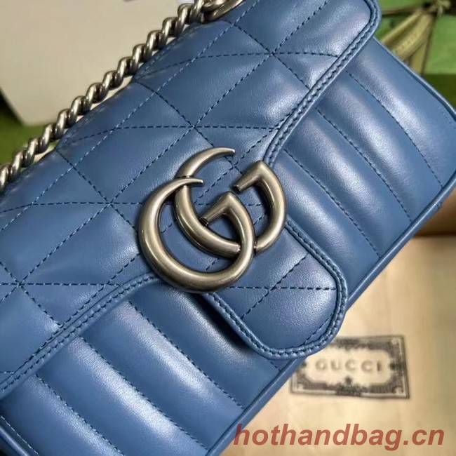 Gucci GG Marmont matelasse mini bag 446744 blue