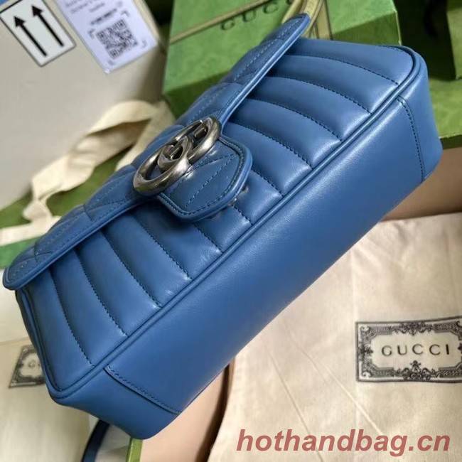 Gucci GG Marmont small shoulder bag 443497 Blue