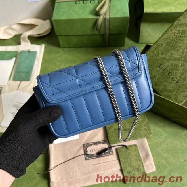 Gucci GG Marmont super mini bag 476433 blue