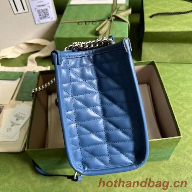 Gucci small leather shoulder bag 681483 blue