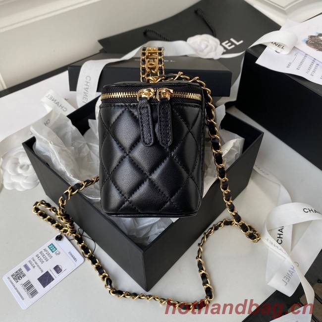 CHANEL HANDBAG Gold-Tone Metal AP2805 black