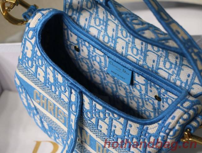 Dior SADDLE BAG CANVAS M0446 blue