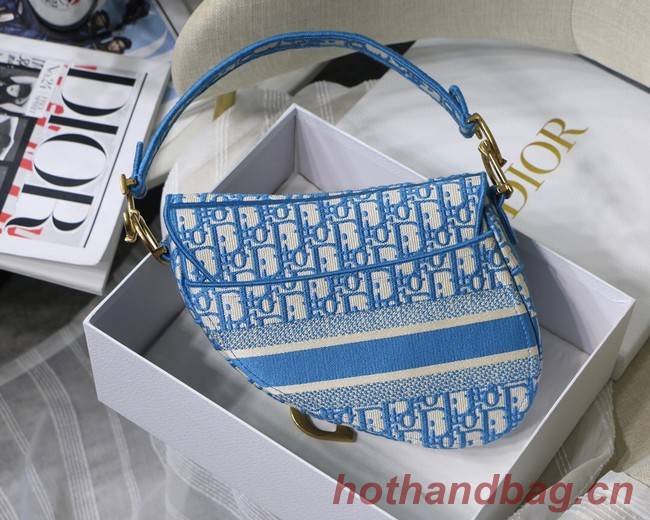 Dior SADDLE BAG CANVAS M0446 blue
