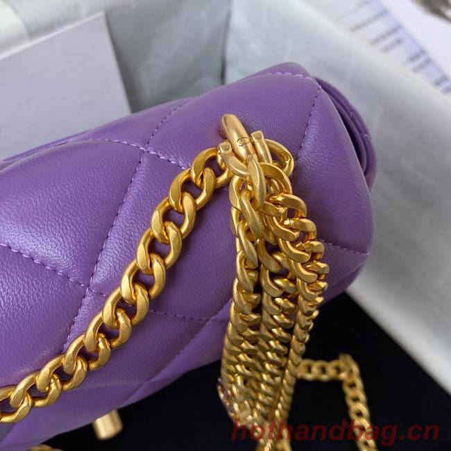 Chanel Flap Lambskin mini Shoulder Bag AS3113 purple