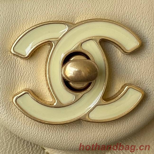 Chanel Flap Lambskin small Shoulder Bag AS3114 light yellow