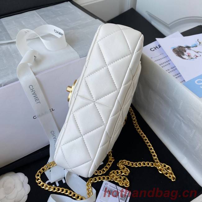 Chanel Flap Lambskin small Shoulder Bag AS3114 white