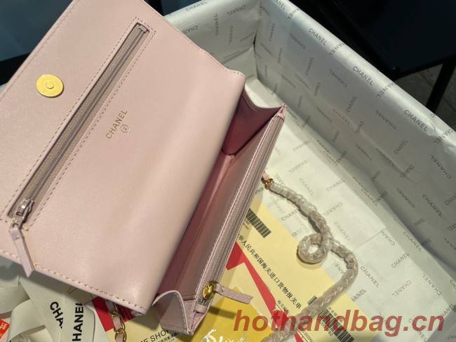 Chanel mini Shoulder Bag Grained Calfskin&Gold-Tone Metal AP2804 pink