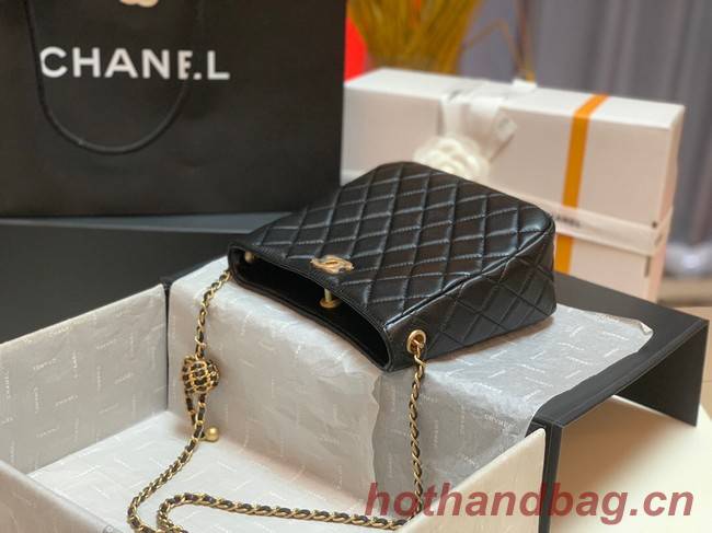 Chanel mini Shoulder Bag Lambskin&Gold-Tone Metal AS3259 black 