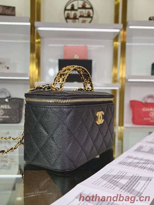 CHANEL HANDBAG Grained Calfskin&Gold-Tone Metal AP2805 black