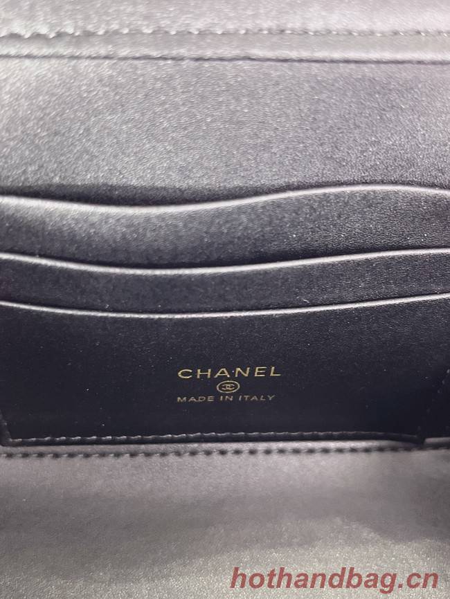 CHANEL HANDBAG Grained Calfskin&Gold-Tone Metal AP2805 black