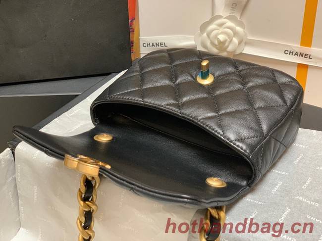 Chanel mini Shoulder Bag Lambskin&Gold-Tone Metal AS3205 black