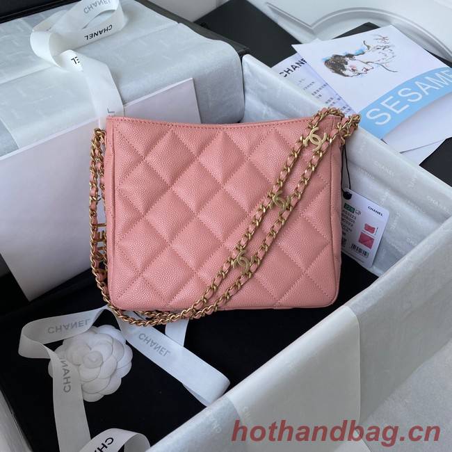 Chanel Shoulder Bag Grained Calfskin&Gold-Tone Metal AS3223 pink