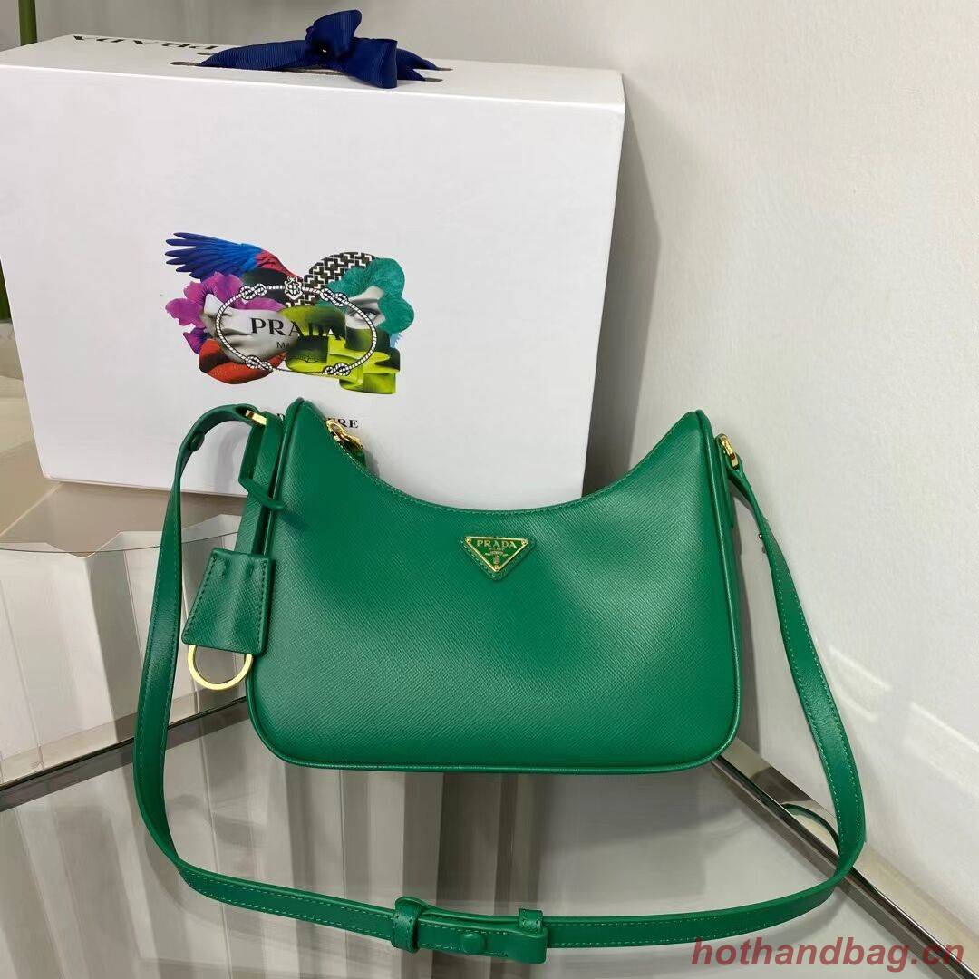 Prada Small Saffiano leather shoulder bag 1BD330 green