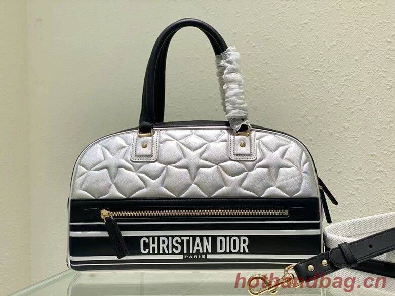 DIOR medium leather tote Bag C9189 silver