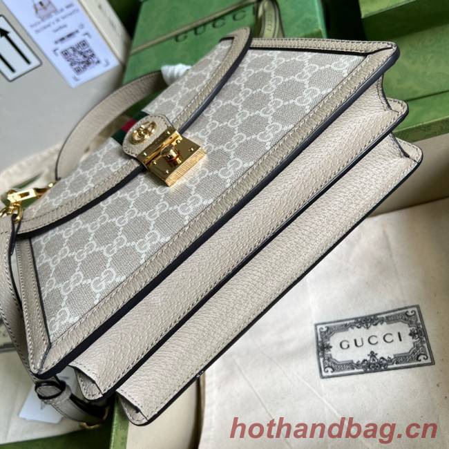 Gucci Ophidia small top handle bag with Web 651055 Beige