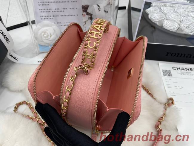 CHANEL HANDBAG Grained Calfskin&Gold-Tone Metal AP3222 pink