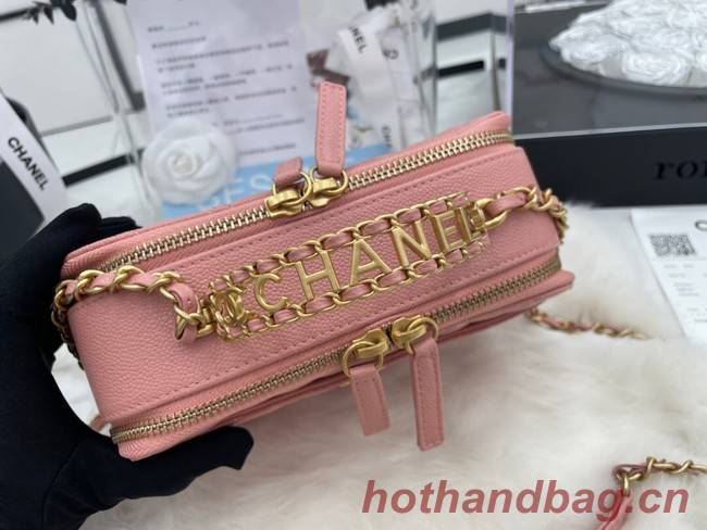 CHANEL HANDBAG Grained Calfskin&Gold-Tone Metal AP3222 pink