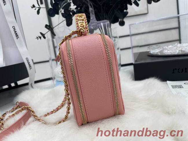 CHANEL HANDBAG Grained Calfskin&Gold-Tone Metal AP3222 pink