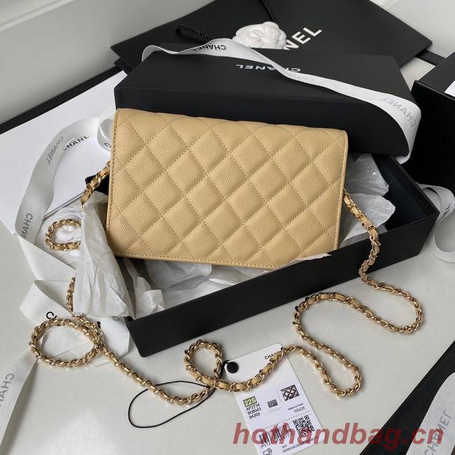 Chanel Grained Calfskin small Shoulder Bag AP2734 apricot