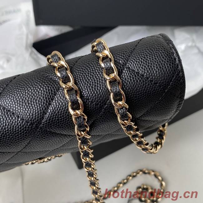 Chanel Grained Calfskin small Shoulder Bag AP2734 black