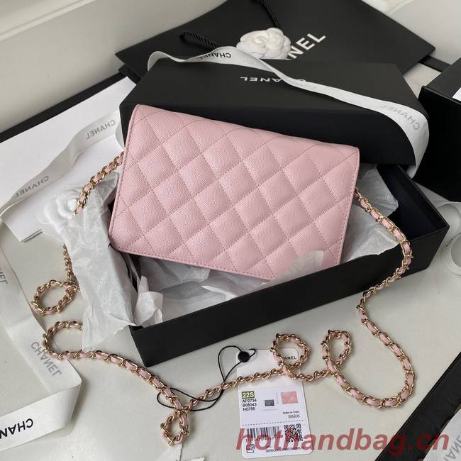 Chanel Grained Calfskin small Shoulder Bag AP2734 pink