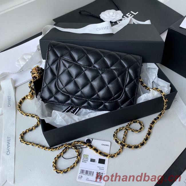 Chanel Lambskin Flap Shoulder Bag AP1450 black