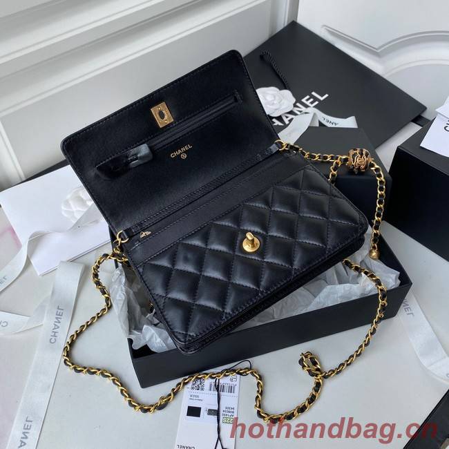 Chanel Lambskin Flap Shoulder Bag AP1450 black