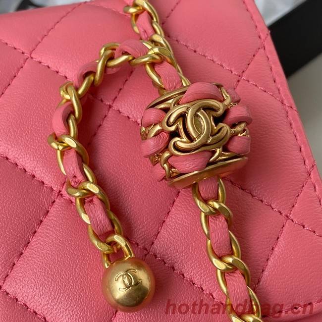 Chanel Lambskin Flap Shoulder Bag AP1450 pink