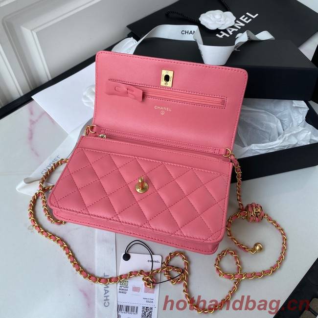 Chanel Lambskin Flap Shoulder Bag AP1450 pink