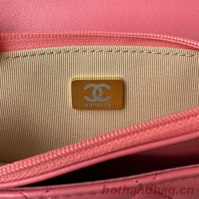 Chanel Lambskin Flap Shoulder Bag AP1450 pink