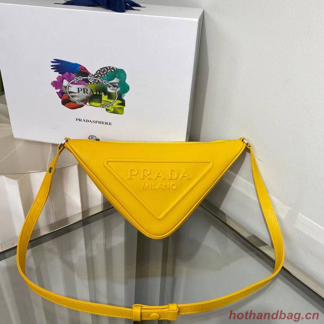 Prada Padded nappa leather handbag 1BE003 yellow