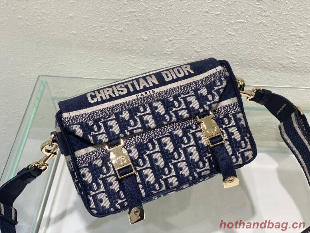 DIOR BOBBY BAG Embroidery C0803 dark blue