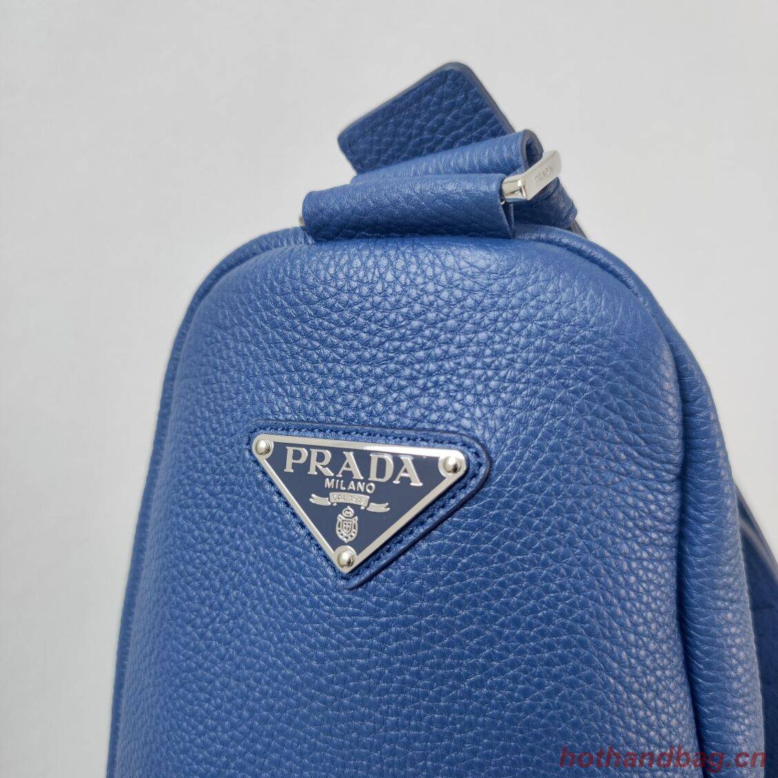 Prada Deer skin Leather Triangle shoulder bag 2VD012 blue