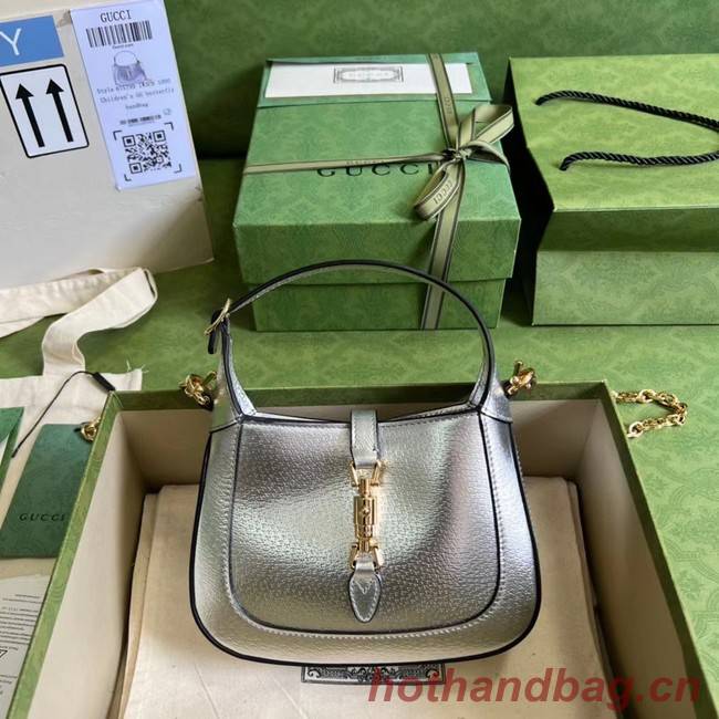 Gucci Jackie 1961 lame mini bag 675799 Silver