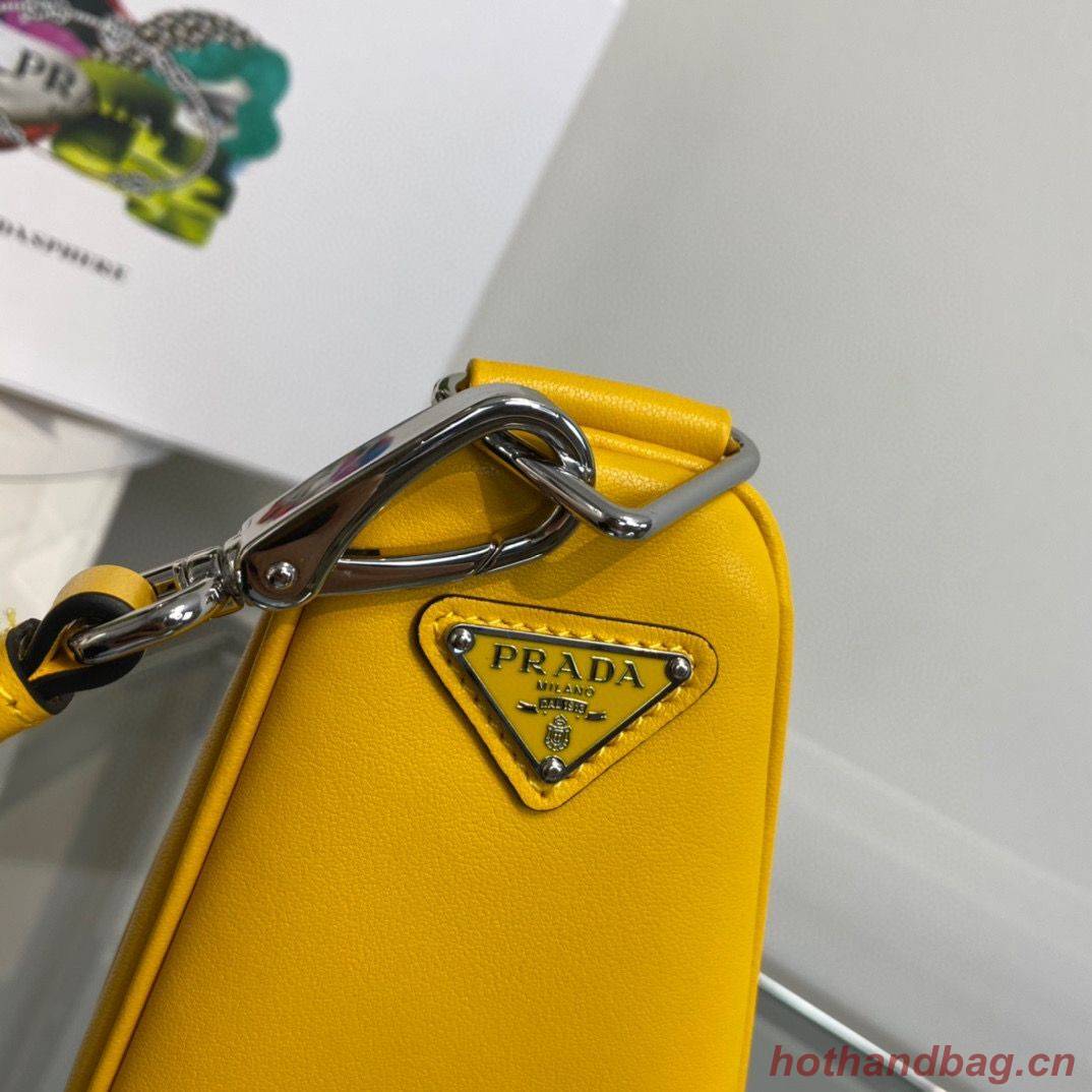 Prada Padded Nappa Leather Shoulder Bag 1BH190 Yellow