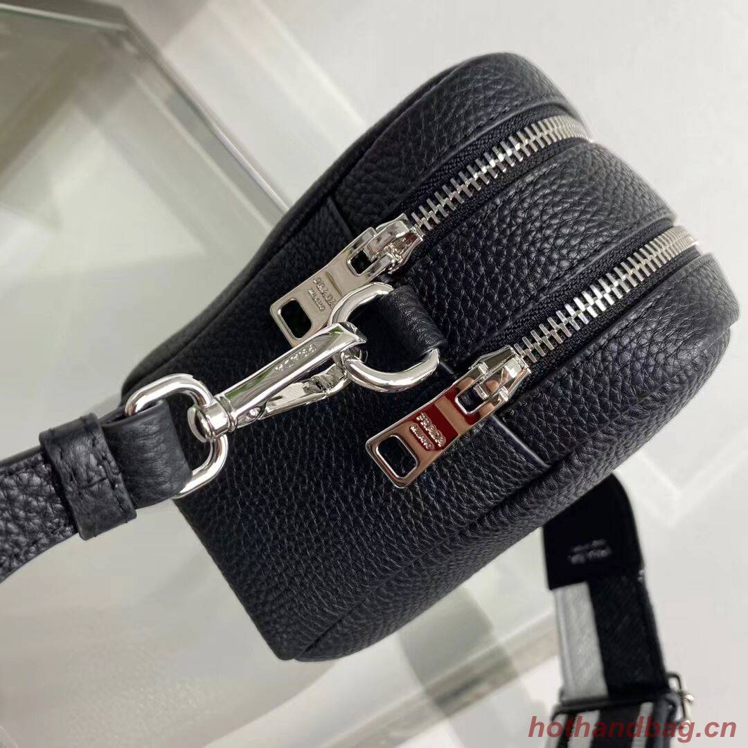 Prada Leather bag with shoulder strap 1BH082 black