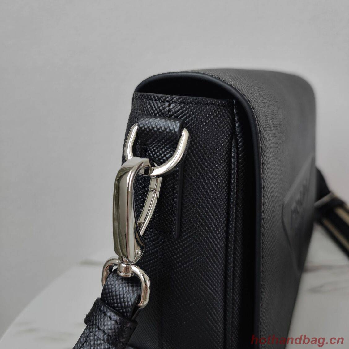 Prada Leather bag with shoulder strap 2BV031 black