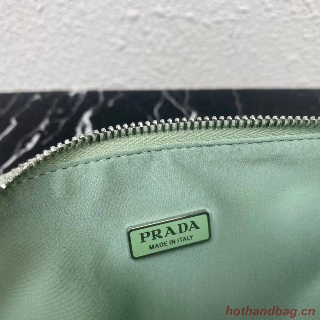 Prada crystal handbag 1VH243 green