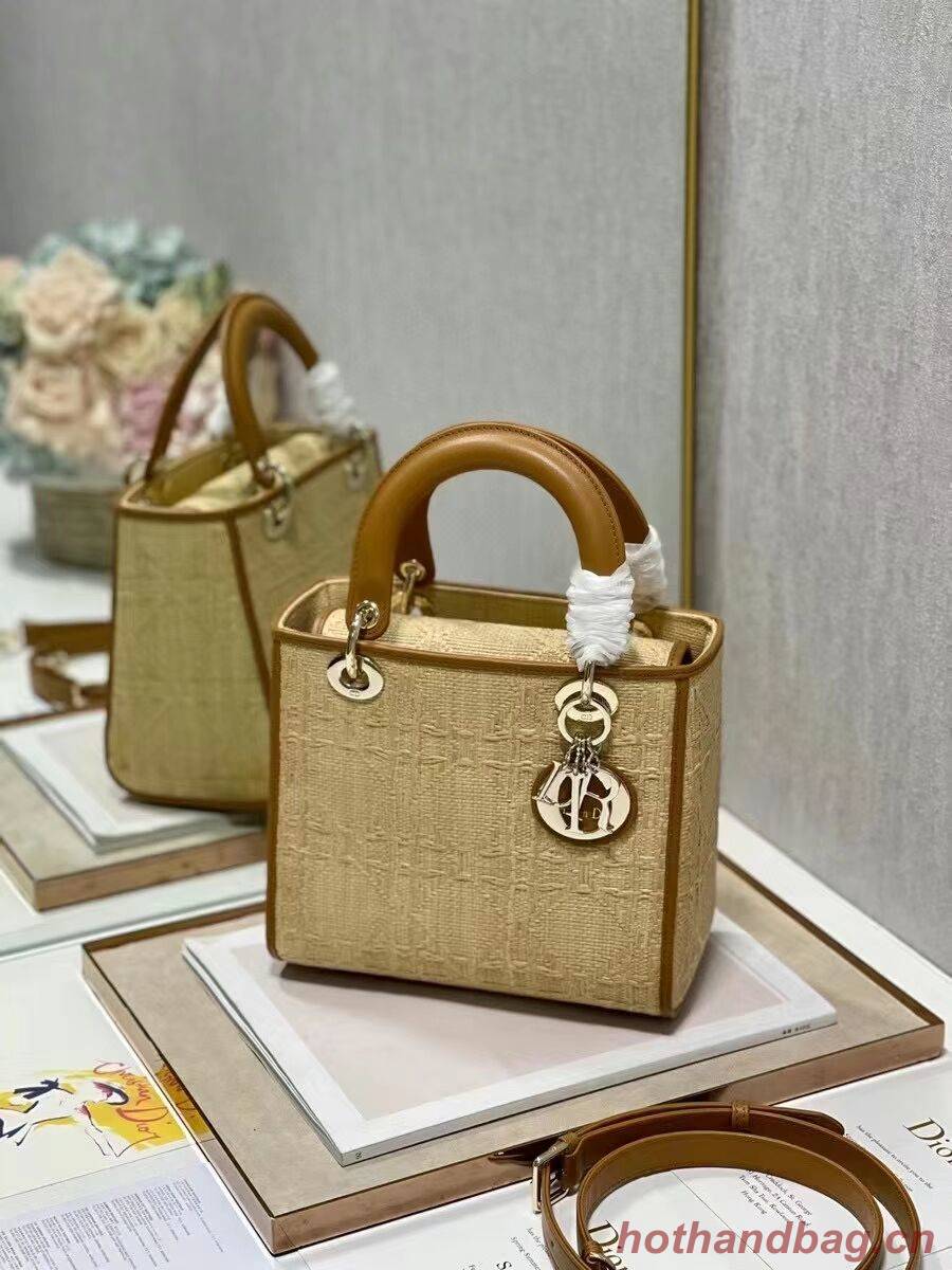 Dior MEDIUM LADY D-LITE BAG C9620 Apricot