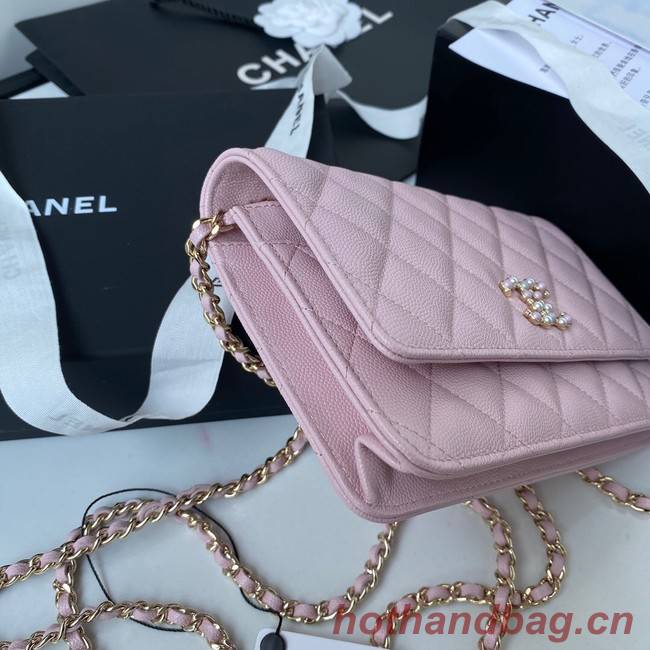 Chanel Grained Calfskin small Shoulder Bag AP33814 pink