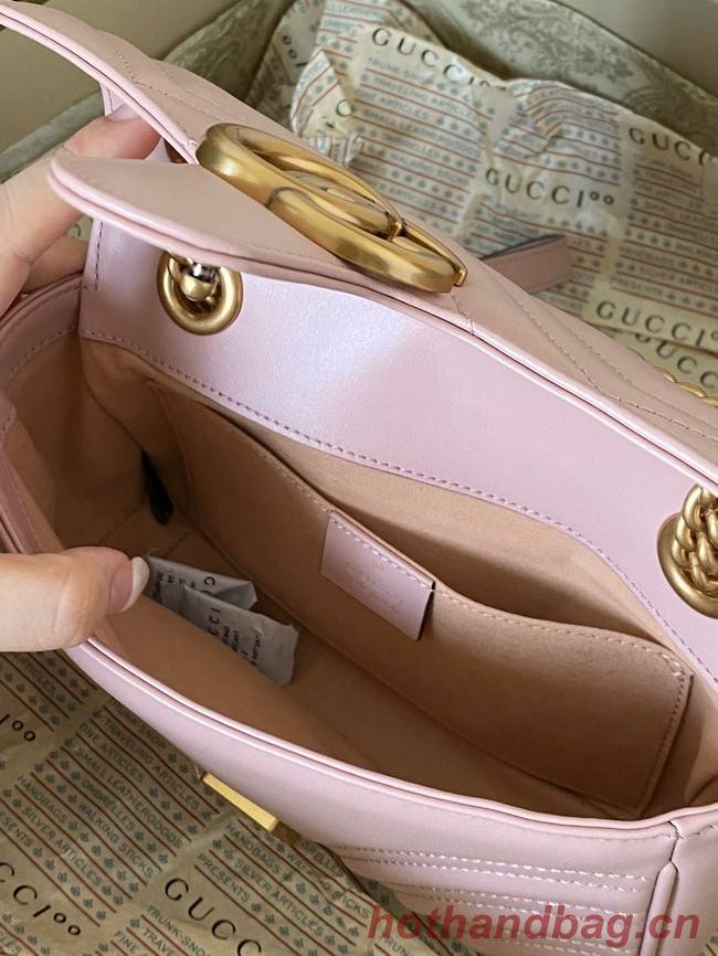 Gucci GG Marmont matelasse mini bag 446744 pink