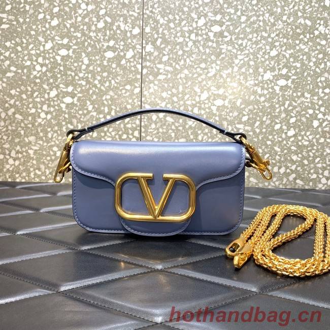 VALENTINO GARAVANI MINI LOCO Calf leather Shoulder Bag 1W2B0K blue