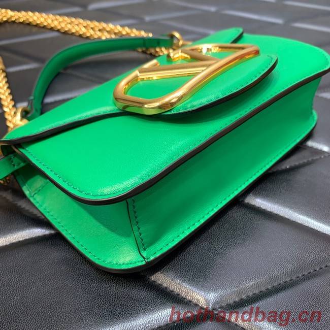 VALENTINO GARAVANI MINI LOCO Calf leather Shoulder Bag 1W2B0K green