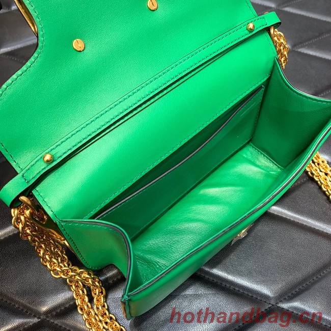 VALENTINO GARAVANI MINI LOCO Calf leather Shoulder Bag 1W2B0K green