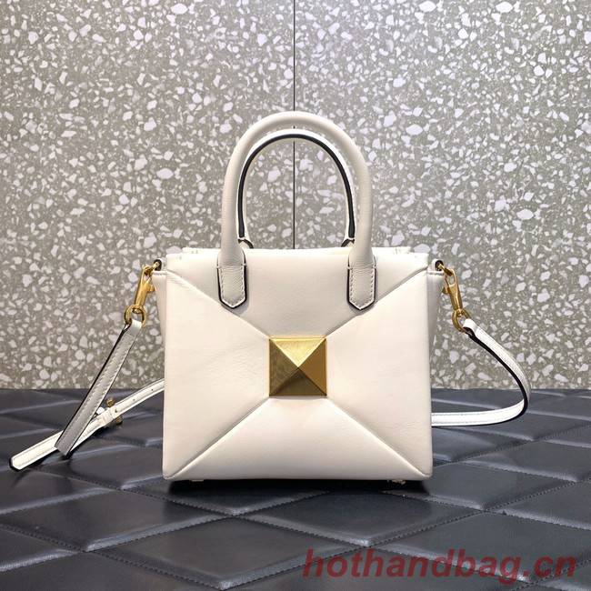 VALENTINO GARAVANI small One Stud Sheepskin tote Bag XW0B0K59 white