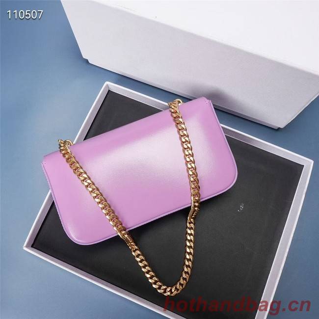 Celine CHAIN SHOULDER BAG TRIOMPHE IN SHINY CALFSKIN 199243 MAUVE